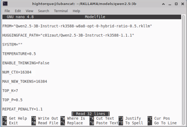 Modelfile NUM_CTX